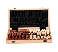 wueiooskj Coffret de Voyage en Bois pour Jeu d'échecs et de Dames. Jeu société 2 en 1, idéal pour débuter. Fabriqué Bois qualité, il Offre Un Gameplay Attrayant et Permet développer sa
