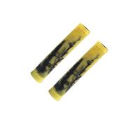 wueiooskj Collier de serrage renforcé en alliage d'aluminium avec poignée en caoutchouc souple pour guidon de vélo route, VTT, BMX et trottinette, tube guidon, Jaune, 160 x 22.2 mm