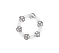 wueiooskj Cymbales en laiton, tambourin, accessoire de musique pour performances professionnelles, chant et danse, percussions portatives, 6 cymbales professionnelles en laiton à une rangée