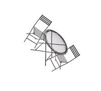 wueiooskj Ensemble de Tables et chaises Miniatures en métal à l'échelle 1/12 pour Maison de poupée, Meubles Fabuleux, Cadeau pour Les Amis passionnés d'artisanat