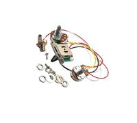 wueiooskj Faisceau de câblage précâblé pour guitare électrique, kit de câblage amélioré pour guitare avec sélecteur, composants, câble, circuit, pièces de basse et