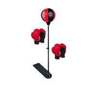 wueiooskj Gants de Boxe pour Enfants, Sac de Frappe avec Support, Balle Vitesse, Balle réaction, Jouet d'entraînement Vertical pour garçons. Entraînement Frappe avec Support pour Gants Boxe pour