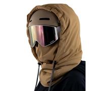 wueiooskj Housse intégrale avec Cordon de Serrage, Coupe-Vent, Capuche en Peluche, Polyester, Cyclisme et Ski (Hors Lunettes de Soleil), Kaki