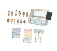 wueiooskj Jeu de comptoir à Glaces en Bois pour Enfants. Stimule la créativité et la Communication des Enfants grâce à Une Cuisine et Une de Glaces Miniatures.