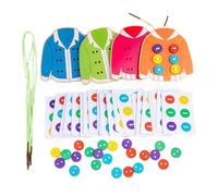 wueiooskj Jeu d'éveil sensoriel pour Tout-Petits, Comprenant 24 Boutons à Lacer. Chaque Paquet Contient 24 Boutons.