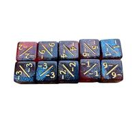 wueiooskj Jeux mathématiques d'addition et de soustraction avec dés et Jeux éducatifs utilisant des dés numériques durables pour Apprendre et Jouer. en Acrylique à Six, Foncé avec de l'orange, 16mm