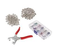 wueiooskj Kit de boutons-pression en métal résistant pour la confection de vêtements DIY facile, comprenant une pince à boutons-pression et des accessoires couture. Œillets métalliques creux robustes