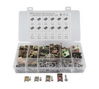 wueiooskj Kit Polyvalent de 300 écrous à Clip M5x2020 pour Moteurs et carrosseries de Voitures et Motos. Caractéristiques : résistant à la Rouille, Assortiment d'écrous Clip M3 et M4.