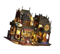 wueiooskj Maison de poupée Miniature en Bois à Construire soi-même, Mini-cabanes et Accessoires de mobilier Non Finis pour des créations Amusantes. Kit Miniature pour Maison poupée, décoration