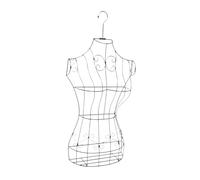 wueiooskj Mannequin buste demi-corps féminin robuste à suspendre, modèle en fer à repasser pour un rangement facile et pratique. Support de couture pratique pour demi-corps et