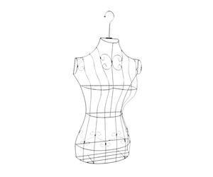 wueiooskj Mannequin buste demi-corps féminin robuste à suspendre, modèle en fer à repasser pour un rangement facile et pratique. Support de couture pratique pour demi-corps et