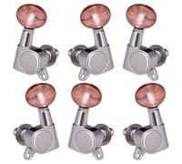 wueiooskj Mécaniques d'accordage pour guitare, 3 par côté, en métal blanc nacré, finition soignée, aspect élégant. Outil de bricolage pour remplacer facilement les pièces.