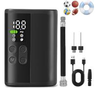 wueiooskj Mini Pompe à vélo Rechargeable, gonflage Efficace, équipée d'une | batterie de 2600 mAh, pour vélo de route - compresseur électrique rechargeable pour moto et mini pompe à électrique