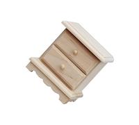 wueiooskj Mobilier Miniature pour Maison de poupée en Bois Lisse, Tables de Chevet Miniatures à la Belle Valeur décorative, Maison poupée 1/12 Pleine Charme