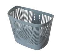 wueiooskj Panier tressé à la main pour tricycle, robuste et résistant, imperméable, style vintage, idéal pour le rangement sur le guidon et les courses à vélo, Gris