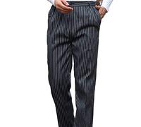 wueiooskj Pantalon de Chef hommes Baggy cuisinier pantalon mode serveur travail porter uniforme résistant à l'usure doux pour la peau coton Costumes de cuisine, Zebrastreifen, M