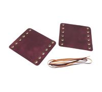 wueiooskj Poignées de Guidon de Moto fonctionnelles avec Sangle, Installation Facile, Confort Optimal grâce à Leur revêtement en Cuir PU, idéales pour Les Longs trajets, Brun foncé, 115 x 110 mm