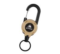 wueiooskj Porte-clés rétractable Robuste pour Badge d'identification, Enrouleur de clés pour l'escalade et la randonnée, Kaki