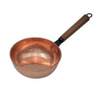 wueiooskj Pot à lait en cuivre, poêle à frire, en cuivre, cuisson de petits plats cuisine de manière efficace et efficiente, petit chauffe-beurre pour soupes et pâtisseries, Fond plat