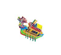 wueiooskj Puzzle 3D de Bateau-Dragon pour Enfants : Une façon ludique de découvrir la Culture et l'histoire Chinoises. Modèle à Monter soi-même, idéal comme Cadeau d'anniversaire décoration