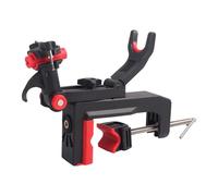 wueiooskj Support de Canne à pêche à la traîne avec Base fixée sur Le Pont, conçu pour accueillir des Cannes pêche Jusqu' 35 mm de diamètre. Fixation par Pince sur Le Pont