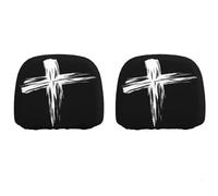 wueiooskj Une Paire de taies d'oreiller Amusantes en Forme de Dessin animé pour Voiture. Caractéristiques Car Head Have for Pranks - Sièges, Croix Blanche