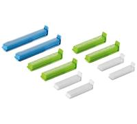 Wüllner und Kaiser Lot de 10 clips de fermeture pour sac Multicolore Polypropylène