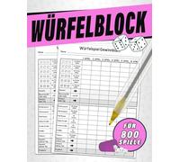 Würfelspiel Gewinnblatt: 800 Spiele für Senioren Oma und Opa: Würfelblock, Ersatzblock & Spielblatt für Yatzy, Kniffel, Knobelspiele, Familienspiele