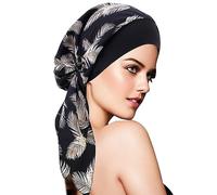 WUERKIYA Bandana de Algodón Pañuelos Oncologicos Para Quimio Perdida de Cabello Ropa de Dormir -Noir -2