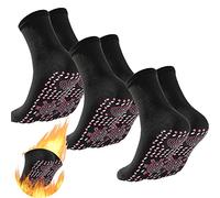 WUERKIYA Chaussettes Chauffantes Chauffe-Pieds Hiver Chauffe-Pieds Massage Chauffage des Pieds Anti-Fatigue Antidérapant Hommes Femmes 3 Paires Taille Unique