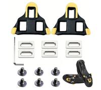 WUERKIYA Pédales avec Embouts pour Shimano, Accessoires de Vélo, Pédales Pliantes, Compatible avec 3 Trous, Ensemble de Cleats, Accessoires de Cyclisme, Taille Ajustable et Haute Résistance