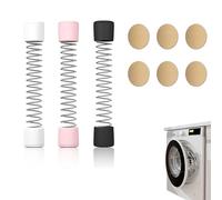 WUERKIYA Support de Porte de Machine à Laver magnétique avec 3 Supports et 6 plaques magnétiques, Noir/Blanc/Rose, Facile à Installer, Maintien de la Porte Ouverte