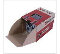 Würth AW 30 Lot de 100 vis pour panneaux d'aggloméré 6 x 80 mm en acier galvanisé, passivé bleu, filetage partiel, tête fraisée