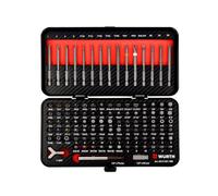 Würth Coffret d'embouts 105 pièces - Assortiment complet d'embouts de 1/4" avec embouts standard et de sécurité les plus courants en version courte et longue