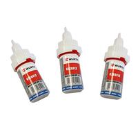 Würth Klebfix Colle Secondaire 3 x 20 g pour Métal, Plastique et Caoutchouc | Extra Forte Ultra Rapide, Pour Métal, Plastique et Caoutchouc, Embout Anti-Séchage, Transparente, Haute Résistance