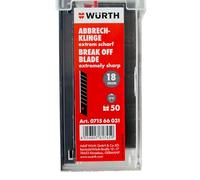 Würth Lot de 50 lames sécables 18 mm extrêmement aiguisées Noir Distributeur coulissant