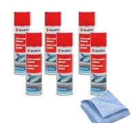 Würth Lot de 6 mousses nettoyantes actives pour vitres + 1 chiffon microfibre Classic gratuit