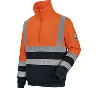 WüRTH MODYF Sweat de travail zippé HAUTE VISIBILITE LUMEN Orange/Marine - Taille XXL