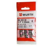 Würth RW® 06147040 Lot de 10 embouts RW 40 40 1/4" x 25 mm Entraînement RW 40 Convient pour vis Würth ASSY