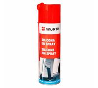 Würth Spray silicone 500 ml – Protège, nourrit et isole pièces en plastique, caoutchouc, métal