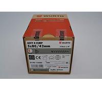 Wuerth Würth Assy 4 CSMP Lot de 100 vis pour panneaux d'aggloméré 5 x 80 mm, acier galvanisé, filetage partiel, tête fraisée RW 20