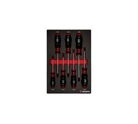 Würth Zebra System 0965905502 Jeu de 7 tournevis TX avec insert en mousse 4.4.1 aspect carbone