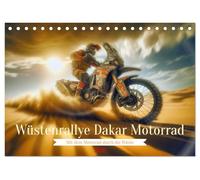 Wüstenrallye Dakar Motorrad (Tischkalender 2026 DIN A5 quer), CALVENDO Monatskalender: Jeder Motorenschlag ein Echo der Sahara. Dakar ist kein Ziel - es ist ein Lebensgefühl.