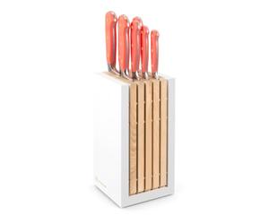WÜSTHOF Classic Bloc couteaux avec 7 couteaux, Coral Peach (orange)