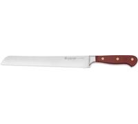 WÜSTHOF Classic Couteau à pain 23 cm avec double ondulation de précision, Tasty Sumac (rouge foncé)