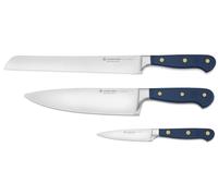 Wüsthof Classic Set de couteaux avec 3 couteaux de cuisine, Wild Blueberry (Bleu)