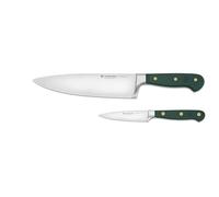 WÜSTHOF Classic Set de couteaux avec couteau de chef et couteau à légumes, Fresh Rosemary (Vert)