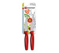 Wüsthof TR9343R Colors Lot de 2 Couteaux d'Office avec Manche Rouge 8 cm