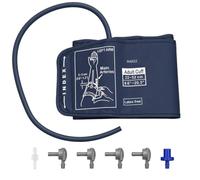 Wufaa Brassard Tensiomètre de Remplacement pour Omron avec 6 Connecteurs | 22-52cm Grande Taille Bras Adulte Brassard Electrique Tension Bras Ajustable Compatible avec la Plupart des Tensiomètres