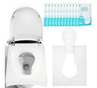 WUFANC 120 Pièces Protege Toilette Jetable, Protege Cuvette WC Jetable, Protection Toilettes Jetables Biodégradables pour Adultes & Enfants, Voyage, Camping, Toilettes Publiques (46x38 cm)